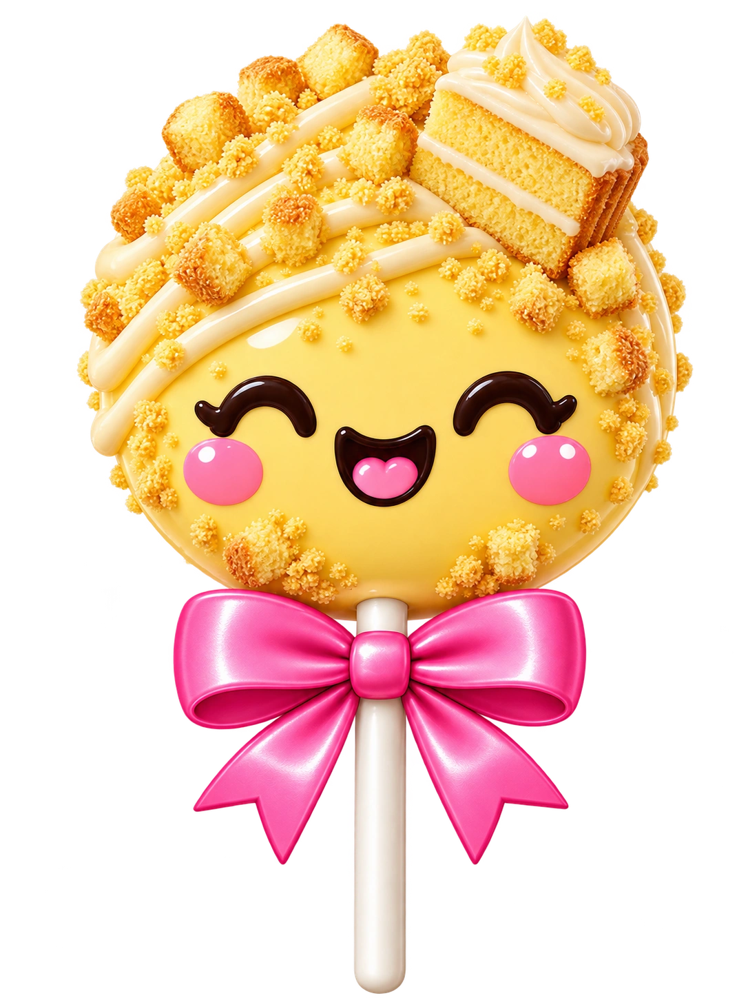 Yellow Cake cake pop mascot
